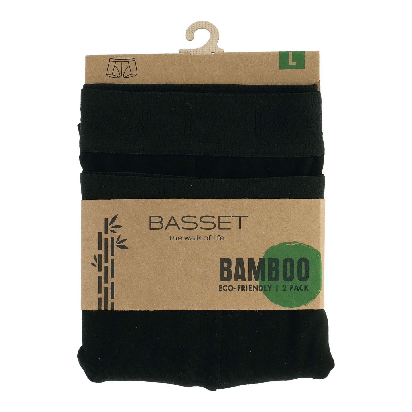 Bamboo Boxershort 2p Basset 31050 6990 black