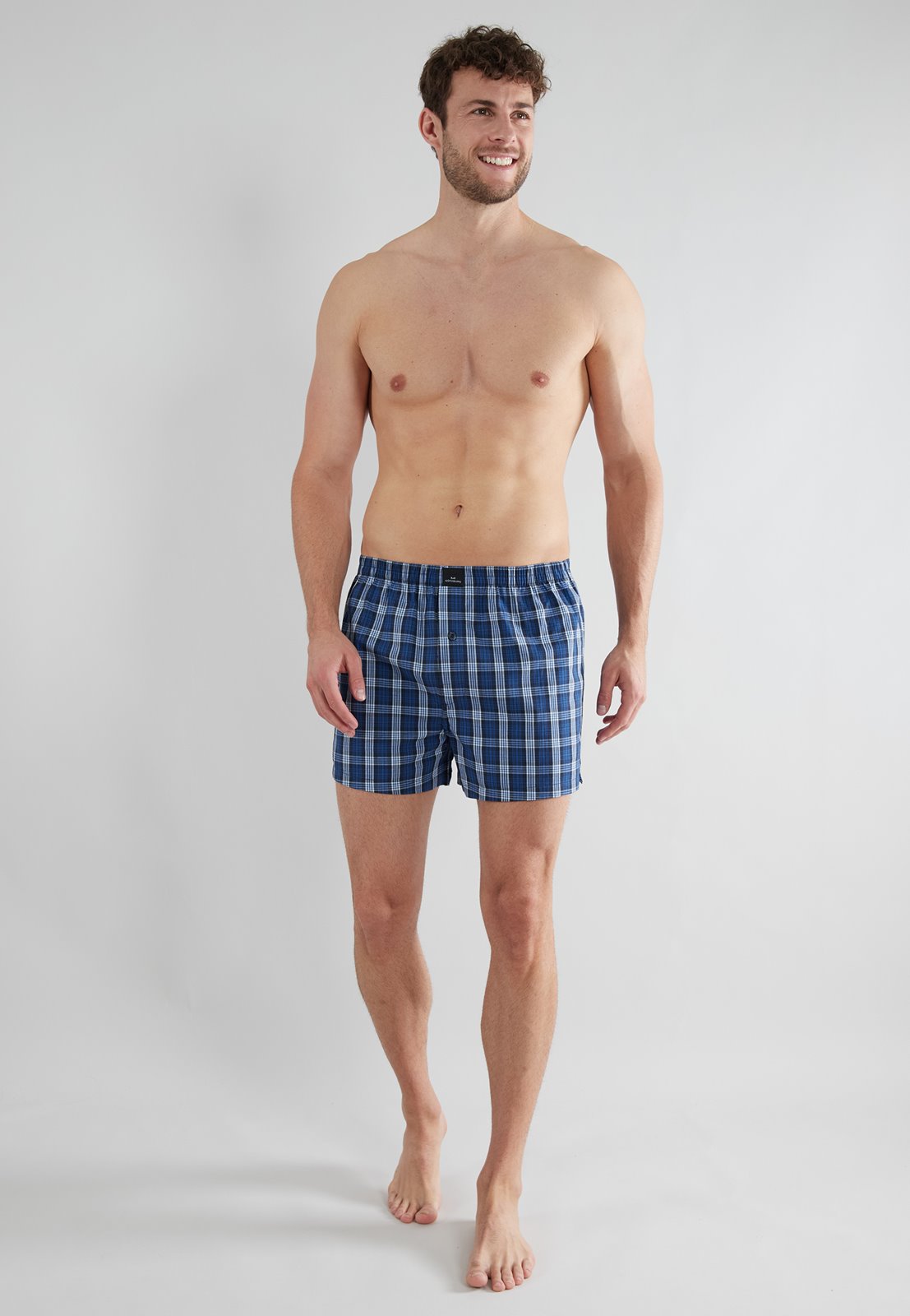 Shorts Woven Ruit 2 p Katoen 742597 624 blau-mittel-karo